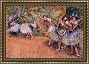Ballet Framed Paintings - Ballet Scene III by Edgar Degas