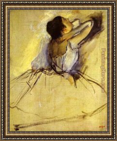 Edgar Framed Paintings - Dancer by Edgar Degas