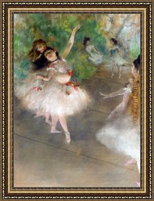 Edgar Framed Paintings - Dancers by Edgar Degas