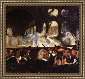 Hamlet Play Scene Framed Paintings - The ballet scene by Edgar Degas