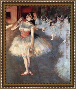 Edgar Framed Paintings - The Star by Edgar Degas