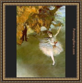 Edgar Framed Paintings - The Star I by Edgar Degas