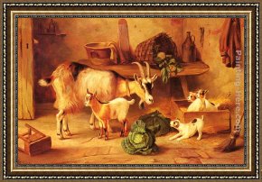 Edgar Hunt Framed Paintings - Intruders by Edgar Hunt