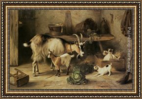 The Guest's Arrival Framed Paintings - Uninvited Guests by Edgar Hunt