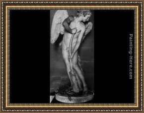 Making Framed Paintings - Cupid Making a Bow out of the Club of Hercules by Edme Bouchardon