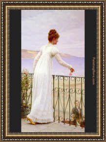 Edmund Blair Leighton Framed Paintings - A Favour by Edmund Blair Leighton