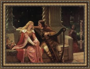 Leighton Framed Paintings - The End of The Song by Edmund Blair Leighton