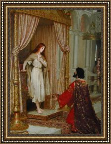 The King And The Beggar-maid Framed Paintings - The King and the Beggar-maid by Edmund Blair Leighton