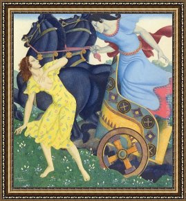 Dulac Framed Paintings - Pluto and Persephone by Edmund Dulac