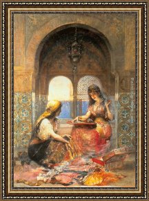 Wilhelm Velten Framed Paintings - The Final Decision by Edouard Frederic Wilhelm Richter
