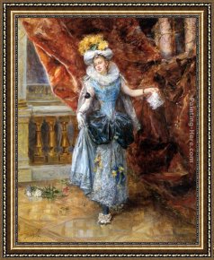 Eduardo Leon Garrido Framed Paintings - Dressed for the Ball by Eduardo Leon Garrido
