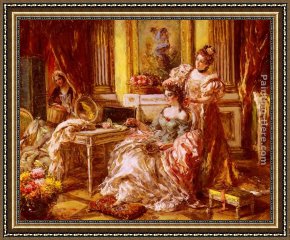 Eduardo Leon Garrido Framed Paintings - Preparing for the Ball by Eduardo Leon Garrido