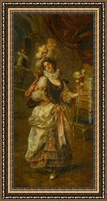 Eduardo Leon Garrido Framed Paintings - Ready for the Ball by Eduardo Leon Garrido