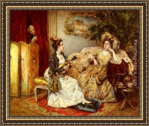 Eduardo Leon Garrido Framed Paintings - The Serenade by Eduardo Leon Garrido