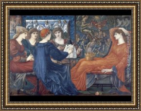 Edward Burne-jones Framed Paintings - Laus Veneris by Edward Burne-Jones