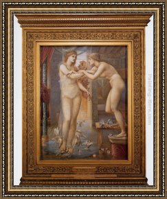 Edward Burne-jones Framed Paintings - Pygmalion and the Image III - The Godhead Fires by Edward Burne-Jones