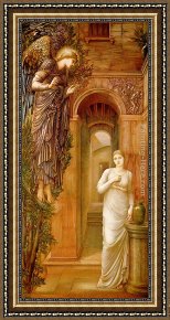Edward Burne-jones Framed Paintings - The Annunciation by Edward Burne-Jones