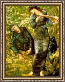 Edward Burne-jones Framed Paintings - The Beguiling of Merlin by Edward Burne-Jones