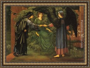 The Heart of The Rose Framed Paintings - The Heart of the Rose by Edward Burne-Jones