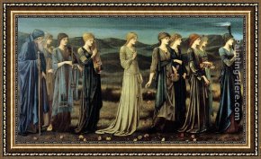 Edward Burne-jones Framed Paintings - The Wedding of Psyche by Edward Burne-Jones