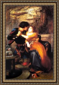 Paolo And Francesca Framed Paintings - Paolo and Francesca by Edward Charles Halle
