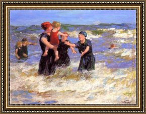 Friends Framed Paintings - Making Friends by Edward Henry Potthast