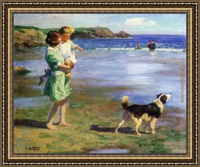 Edward Stott Framed Paintings - Summer Pleasures by Edward Henry Potthast
