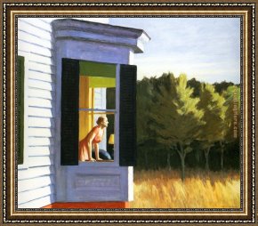 Edward Stott Framed Paintings - Cape Cod Morning by Edward Hopper
