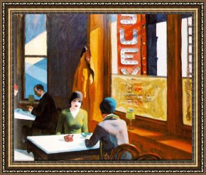Edward Stott Framed Paintings - Chop Suey by Edward Hopper