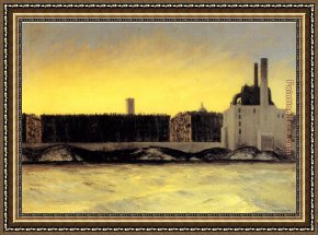 East Boothbay Harbor Framed Paintings - East River by Edward Hopper