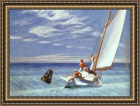 Edward Stott Framed Paintings - Ground Swell by Edward Hopper
