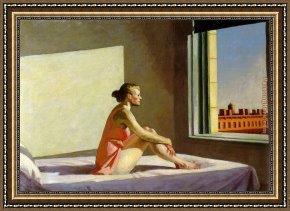 Edward Stott Framed Paintings - Morning Sun by Edward Hopper