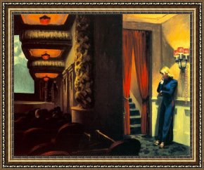 Heaven in New York Framed Paintings - New York Movie by Edward Hopper