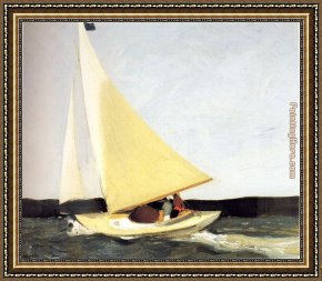 Edward Hopper Framed Paintings - Sailing by Edward Hopper