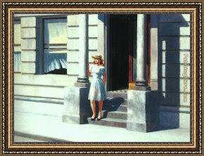 Edward Stott Framed Paintings - Summertime by Edward Hopper