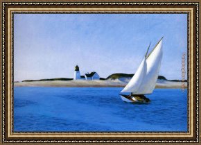 Edward Stott Framed Paintings - The Long Leg by Edward Hopper