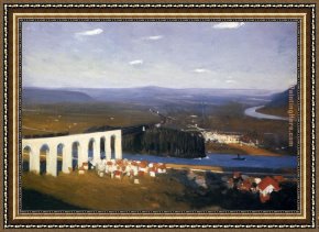 Valley Framed Paintings - Valley Of The Seine by Edward Hopper