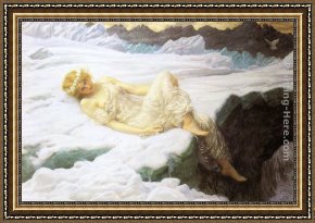 Heart Framed Paintings - Heart of Snow by Edward Hughes