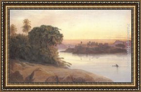 Emilie, Die Schwester Menzels Framed Paintings - "And I will See, Before I Die the Palms and Temples of the South" by Edward Lear