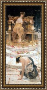 The Martyrdom of St. Matthew Framed Paintings - Psyche at the Throne of Venus by Edward Matthew Hale