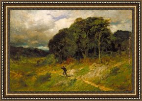 Storm Framed Paintings - Approaching Storm by Edward Mitchell Bannister