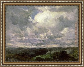 Isle of Sky Framed Paintings - landscape, cloudy sky by Edward Mitchell Bannister