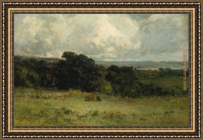Pleasant Company Framed Paintings - Pleasant Pastures by Edward Mitchell Bannister