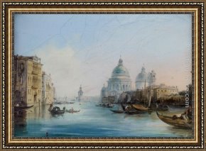 A Busy Day - Venice Framed Paintings - A Busy Day - Venice by Edward Pritchett