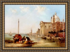 Guidecca Framed Paintings - Chiesa Gesuati (Canal Della Guidecca) by Edward Pritchett