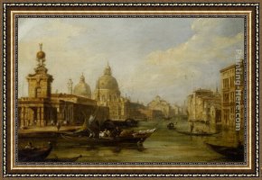 A Regatta on The Grand Canal Framed Paintings - On the Grand Canal - Venice by Edward Pritchett