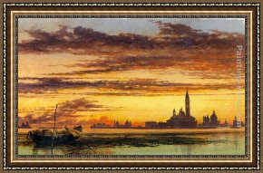 Maggiore Framed Paintings - San Giorgio Maggiore, Venice by Edward William Cooke