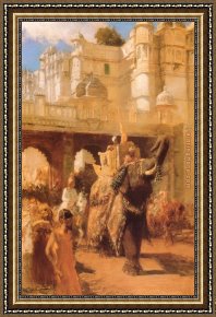 Edwin Framed Paintings - A Royal Procession by Edwin Lord Weeks