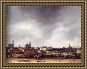 Jazz Explosion II Framed Paintings - View of Delft after the Explosion of 1654 by Egbert van der Poel