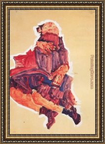 Sleeping Framed Paintings - Sleeping Child by Egon Schiele